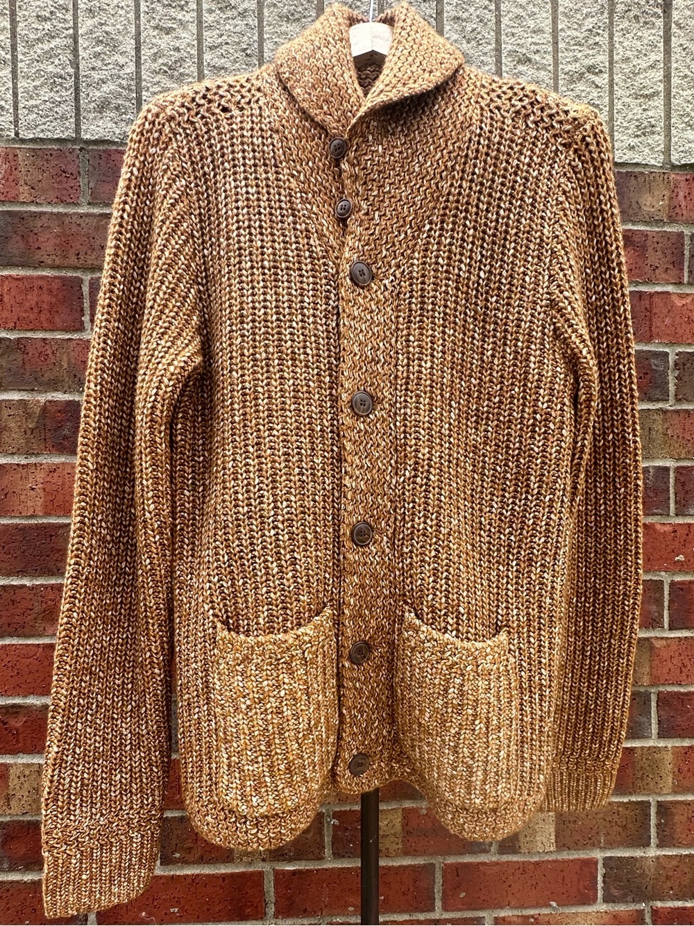 Grayers Women’s Cardigan SweaterYak Blend Cabincore Outdoor Luxe Minimalist Tans
